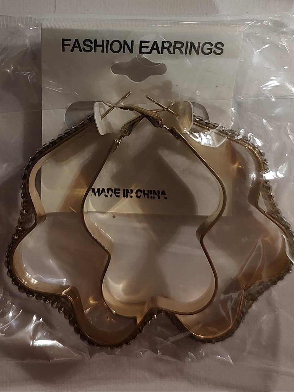 Gold Flower Hoop Earrings - Fashion Earrings